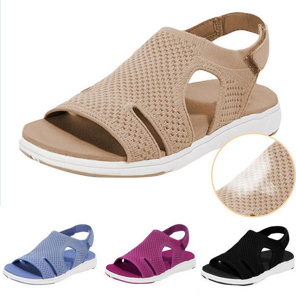 Women Knitted Mesh Air Elastic Sandals