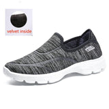 【2 pieces Free Shipping】Casual Breathable Cotton Elastic Soft Flat Sneakers