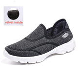 【2 pieces Free Shipping】Casual Breathable Cotton Elastic Soft Flat Sneakers