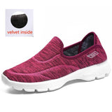 【2 pieces Free Shipping】Casual Breathable Cotton Elastic Soft Flat Sneakers