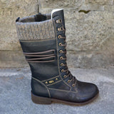 Women's Leather Warm Lace-up Comfortable Boots