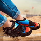 Women's Comfy Suede Flat Heel Tassel Boots