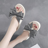 Bowknot Flip Flops Non-slip Sandals Women Holiday Slippers