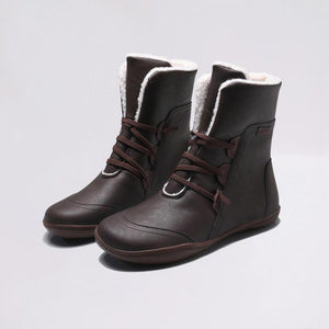 Women's Round Toe Solid Color Keep Warm Ankle Boots