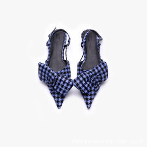 Fashion Silk Flat-bottomed Bowknot Women's Sandals