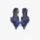 Fashion Silk Flat-bottomed Bowknot Women's Sandals