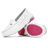 Summer White Leather Comfortable Soft Sole White Shoes