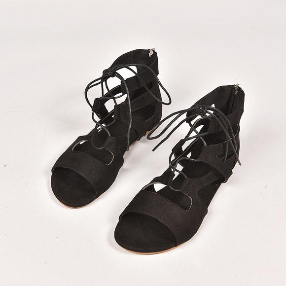 Roman Woven Lace-up Women's Sandals