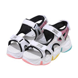 New Rainbow Bottom Velcro Sports Sandals Beach Shoes