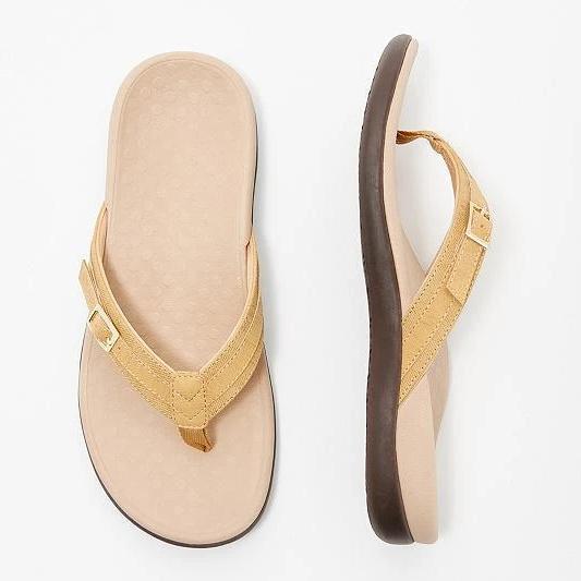 Comfy Soft Thong Sandals With Buckle Detail