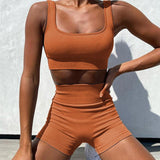[Free Shiipping For 2PCS] Sexy Sports Short-sleeved Yoga Suit Fitness Suit