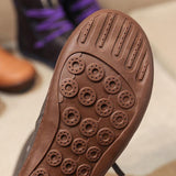 Women's Round Toe Solid Color Keep Warm Ankle Boots