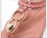Women's Sandals Beach Seaside Metal Rhinestone Flat Shoes
