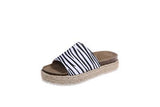 Horsehair One-line Casual Women's Sandals And Slippers
