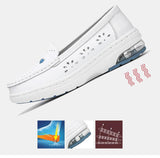 Summer White Leather Comfortable Soft Sole White Shoes