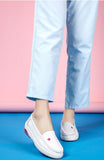 Summer White Leather Comfortable Soft Sole White Shoes