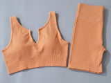 [Free Shiipping For 2PCS] Sexy Sports Short-sleeved Yoga Suit Fitness Suit