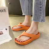 Non-slip Beach Sloping heel Thick bottom Flip flops