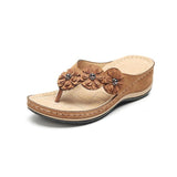 Summer Women Retro Flowers Sandals