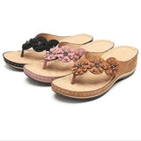 Summer Women Retro Flowers Sandals