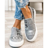 Women's Snake Printed Slid-on Canvas Sneakers