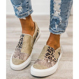Women's Snake Printed Slid-on Canvas Sneakers