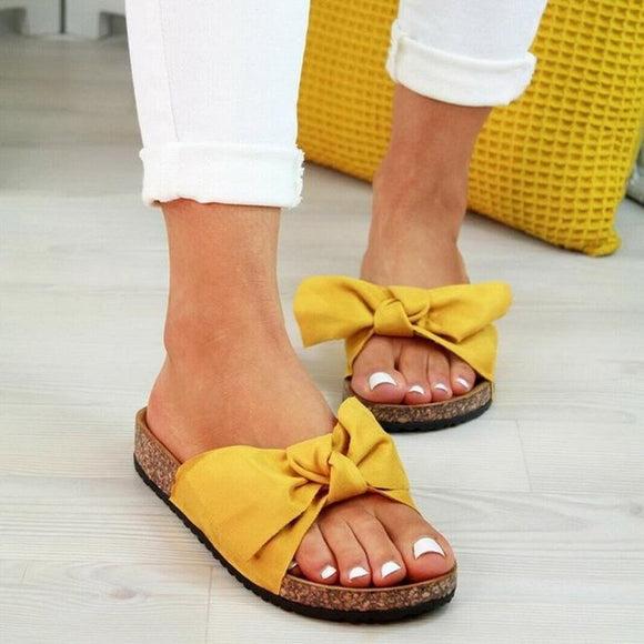 Women's Casual Bowknot Flat Slippers