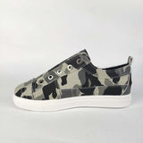 Women's Round Toe Camouflage Canvas Casual Sneakers