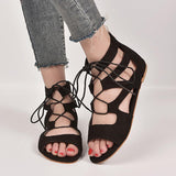 Roman Woven Lace-up Women's Sandals