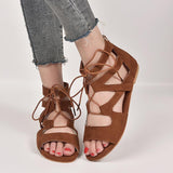 Roman Woven Lace-up Women's Sandals