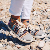 Women's Folk Style Printed Canvas Sneakers