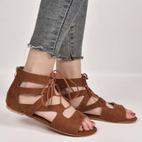 Roman Woven Lace-up Women's Sandals