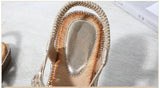 Bohemian Leaf Rhinestone Flip Flops Women's Beach Sandals