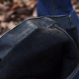 Women's Denim Fabric Mid-Calf High Heel Boots
