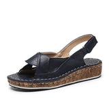 Flat Velcro Fish Mouth Flat Heel Women's Sandals