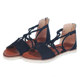 Roman Back Zipper Dress Sandals