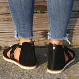 Roman Back Zipper Dress Sandals