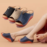 Summer New Style Fish Mouth Platform Ladies Wedge Sandals