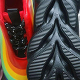 Rainbow Colorblock Lace-up Sneakers