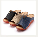 Summer New Style Fish Mouth Platform Ladies Wedge Sandals