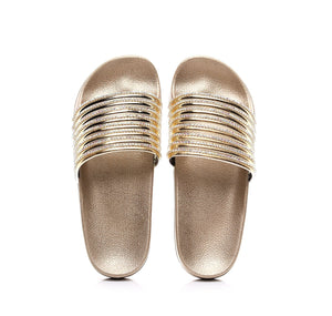 Women Flashing Diamond Flat Sandals