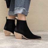 Women’s Suede Retro Ankle Boots High Heel