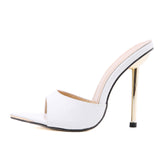 Women Slippers Snake Print High Heels Sandals