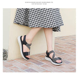 Women's Simple And Light Sporty Wedge Heel Elastic Sandals