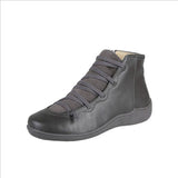 Vintage Leather Lace Up Ankle Boots