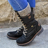 Women's Cozy Vintage Leather Mid-Calf Boots