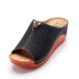 Summer New Style Fish Mouth Platform Ladies Wedge Sandals