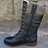 Women's Leather Warm Lace-up Comfortable Boots