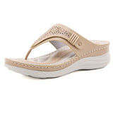 2021 Flip-toe Hollow Women's Wedge Heel Comfortable Sandals