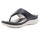 2021 Flip-toe Hollow Women's Wedge Heel Comfortable Sandals